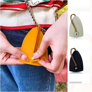 WOAY Kéo ra Chìa khóa ô tô, để bảo vệ chìa khóa không dễ trượt, Quà tặng sáng tạo Ví chìa khóa da PU công suất lớn