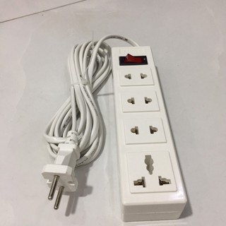 Ổ CẮM ĐIỆN DÂY DÀI 3M - 2200W - CÓ NHÍP ĐÀN HỒI - CÓ CÔNG TẮC- ổ cẮm điệ trắng thái gia cao cấp
