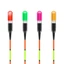 JUNYUE88US 2 Bộ Phao Câu Cá Dạ Quang, Đèn LED Điện Tử Xanh / Đỏ Phát Sáng Dính Trôi Đuôi LED Điện Tử, Điện Tử Dạ Quang CR311 Câu Cá Đêm Dụng Cụ Câu Cá Phát Sáng