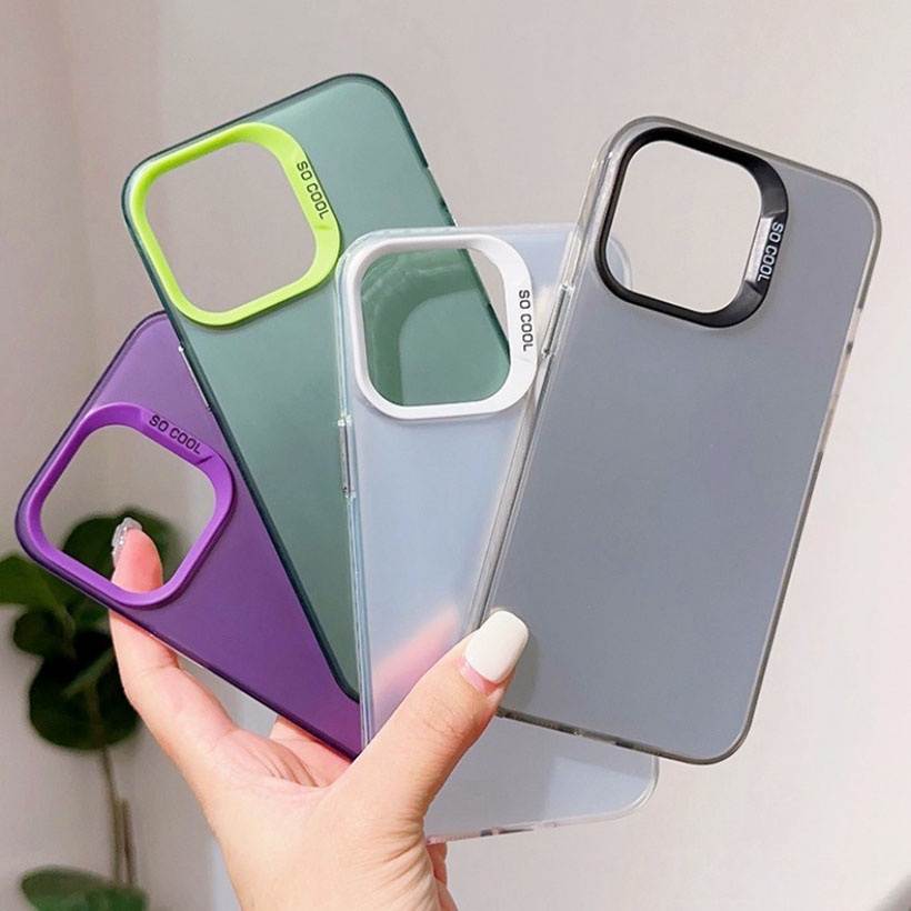 Sang Trọng Ốp Điện Thoại Silicon Chống Sốc Cạnh Vuông Màu Kẹo Cho iphone 13 pro max 12 pro max