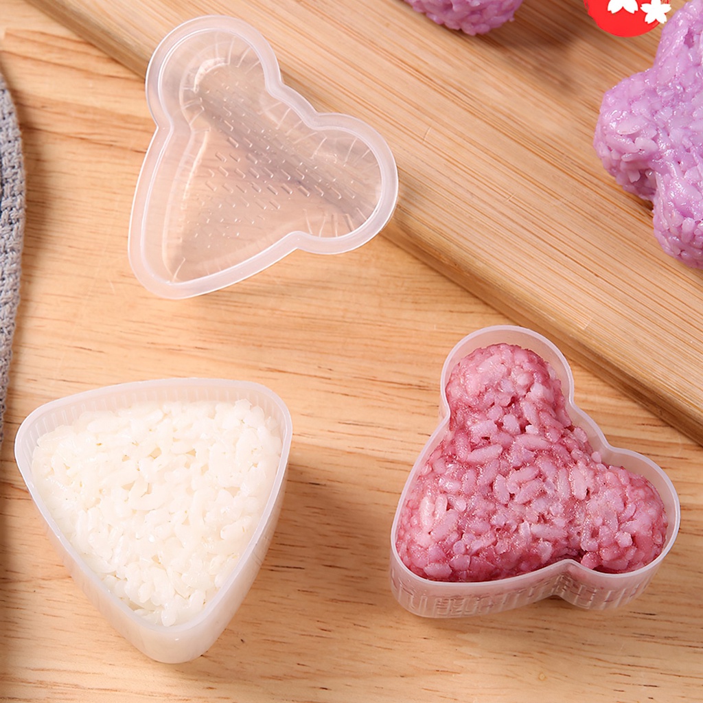 Giá sỉ - Khuôn làm cơm nắm Onigiri kiểu nhật cho bé DIY, tam giác, sao, hoa - FETA