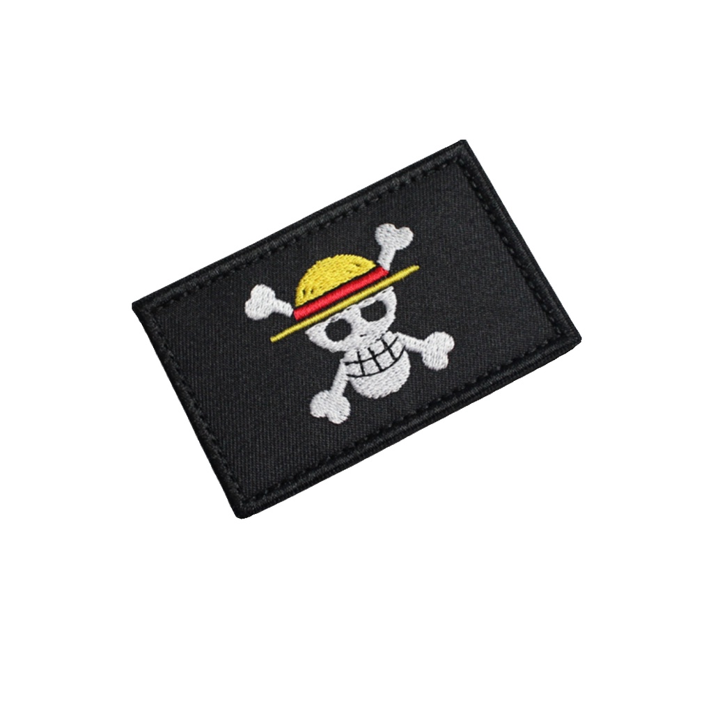 Anime One Piece Huy Hiệu Hoạt Hình Series Thêu Huy Hiệu Velcro Luffy Miếng Dán Ba Lô Miếng Dán Huy Hiệu