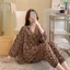 Bộ Đồ Ngủ Bằng Lụa cotton plus size Cho Nữ pizama dài