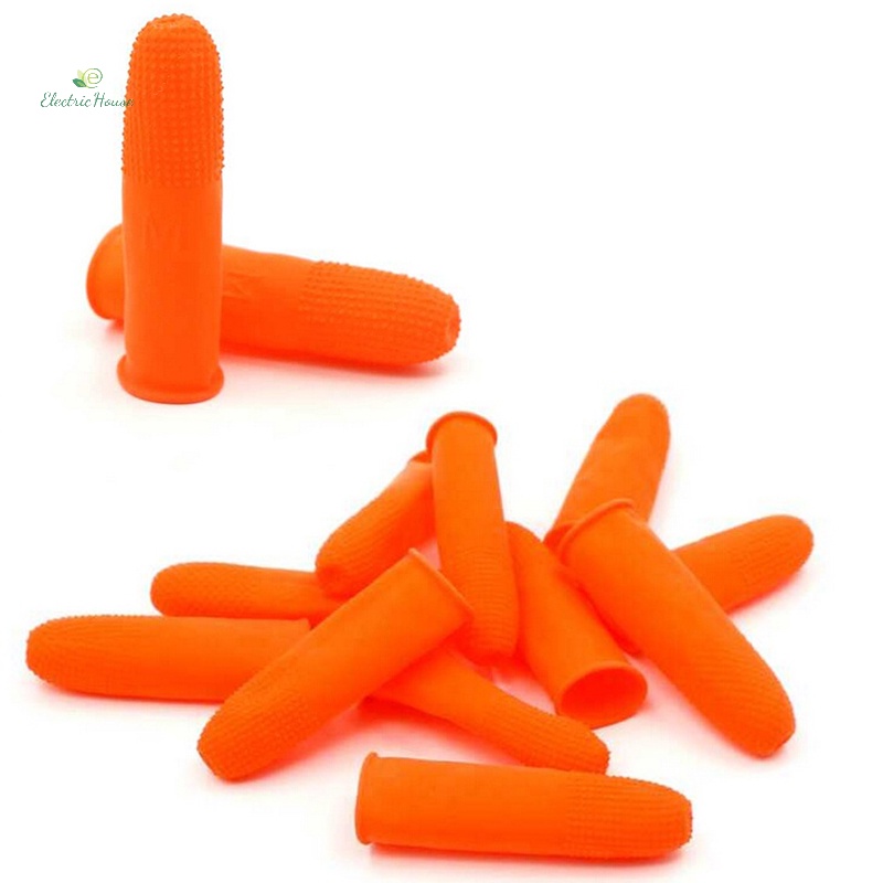 Set 100 Bao Tay Cao Su Tự Nhiên Dày Dặn Bảo Vệ Ngón Tay Khi Làm Móng