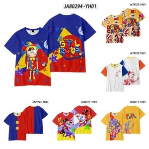 GC1 Tuyệt Vời Kỹ Thuật Số Xiếc Trẻ Em Áo Cosplay 3D Tee Unisex Hoạt Hình Pomni Áo Thun Top Tay Ngắn Thời Trang Plus Kích Thước