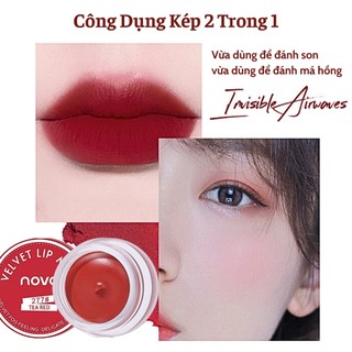 Son Kem NoVo Dưỡng Ẩm Môi Mềm Mịn Bền Màu Chống Nước Không Trôi Dạng Hũ Nhỏ Mã 277