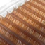 EBINLANDS Caramel Lông mi màu, 0,07 C / D Curl Mink Lông mi giả, Caramel màu nâu Teal Mocha Color 8-14 Mix Length Lông mi riêng lẻ Nối mi