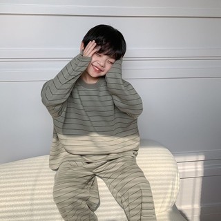 Bộ đồ ngủ trẻ em Bé trai Bé trai Quần lót giữ nhiệt thông thường Bộ đồ mùa thu