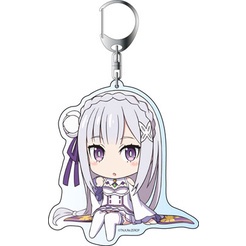 Móc khóa Re:ZERO Starting Life in Another World Subaru Natsuki Rem Ram Emilia Phụ kiện trang trí túi xách Balo
