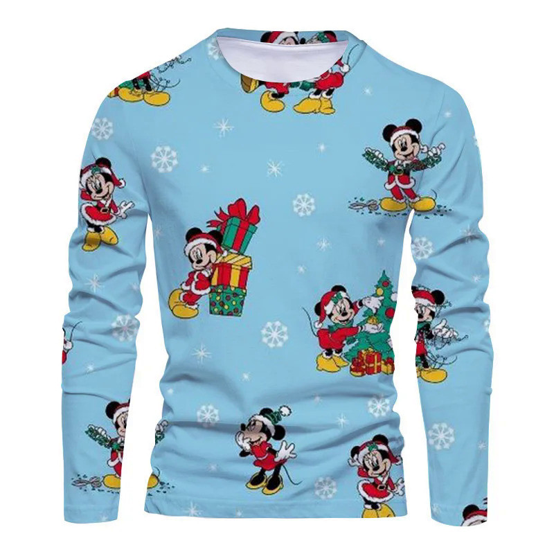 Đầm Thun Disney Chuột Mickey Winnie The Pooh Gấu Bambi Peter Pan Tiên Nữ  Vịt Daisy Dumbo Hoạt Hình In Nữ Thun Cotton áo Sơ Mi Nam / Ngọn Thun