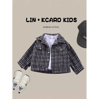 Áo Sơ Mi Bé Trai Dài Tay Thu Đông Kiểm Tra Áo Sơ Mi Trẻ Em Retro Màu Khóa Cardigan Phong Cách Mới Ve Áo Top Áo Bé Gái