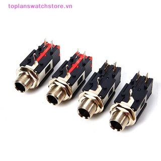 Toplanswatchstore 2 Cái Giắc cắm tai nghe âm thanh 6,35mm 1 / 4 inch 5 chân Micro âm thanh Ổ cắm nữ Bảng điều khiển gắn hàn Conenctor VN