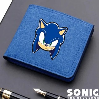 Sonic Canvas Ví In Hoạt Hình Di Động Có Thể Gập Lại Ví Hoạt Hình Thẻ Ngân Hàng Đồng Xu Dây Kéo Ví Quà Tặng Sinh Nhật Trẻ Em