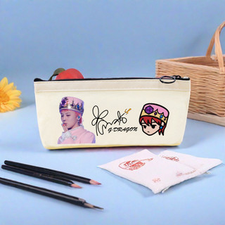 GC9 BIGBANG GD G-DRAGON POWER Canvas Hộp Đựng Bút Chì Túi Bảo Quản Dung Tích Lớn Sinh Viên Văn Phòng Phẩm Túi CG9