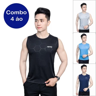 [COMBO 2-3-4 ÁO] Thun ba lỗ Tanktop sát nách dập vân lục giác chất liệu mềm mịn thoáng mát co giãn 4 chiều