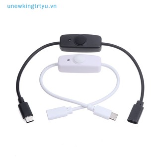 Unewtyu USB Type C Có Nút Nguồn Bật / TẮT Cáp Nối Dài Sạc 30CM Cáp Nối Dài Type-C Đa Năng VN