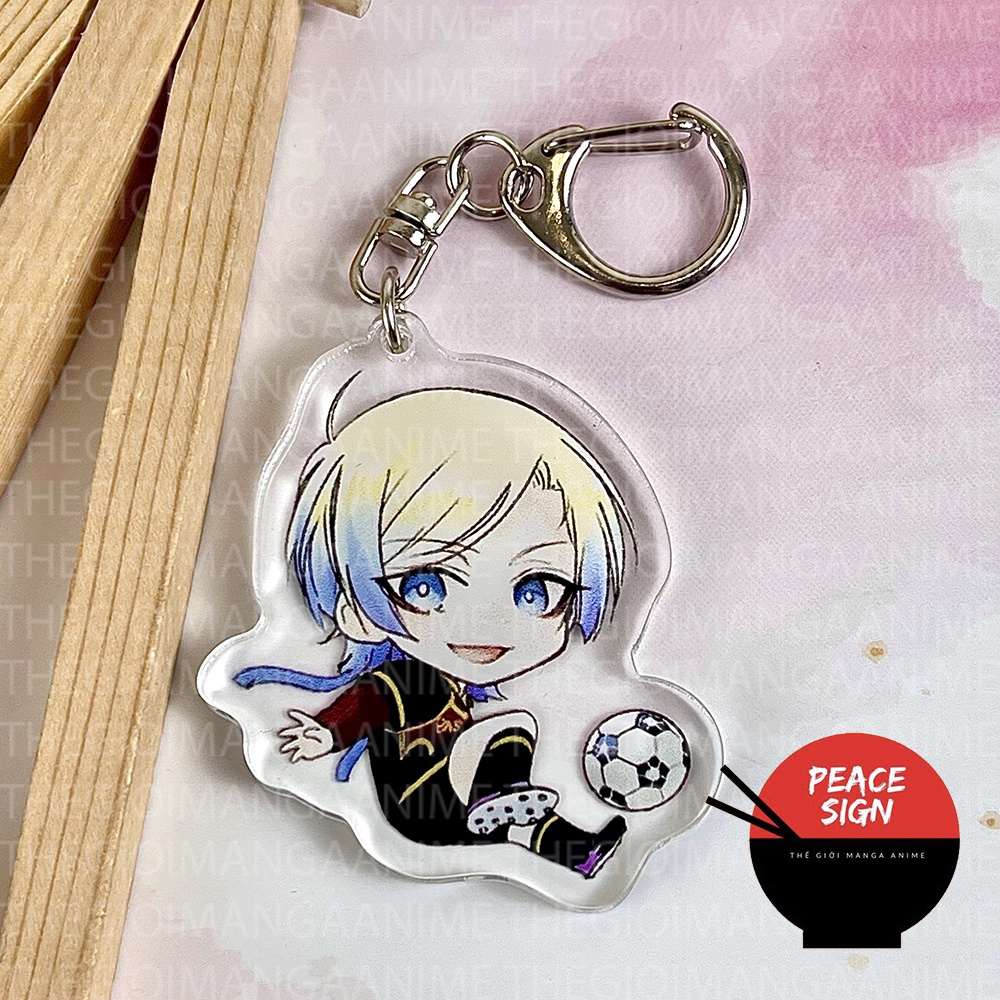 Móc khóa BLUE LOCK Michael Kaiser Alexis Ness Ranze Kurona in hình anime chibi mica trong acrylic keyring dễ thương