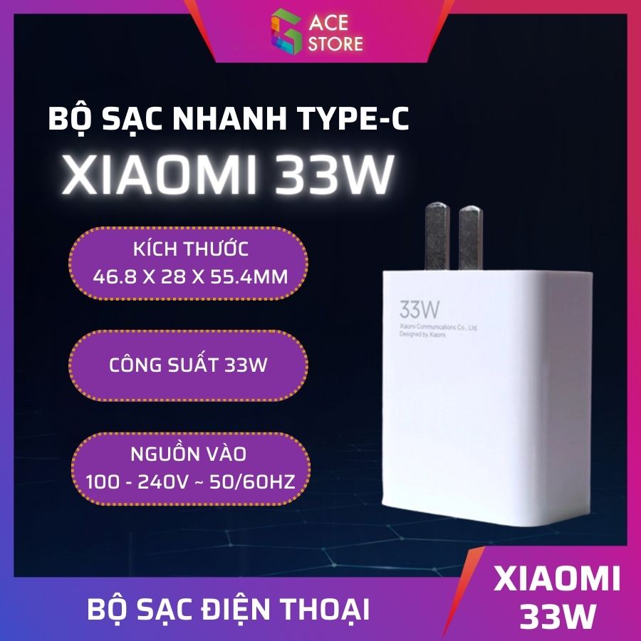 Bộ sạc nhanh Type-C Xiaomi 33W