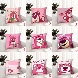 Lotso Dâu Gấu Vuông Gối Một Mặt In Polyester Phòng Khách Sofa Đệm Trang Trí Nhà (Không Có Gối)