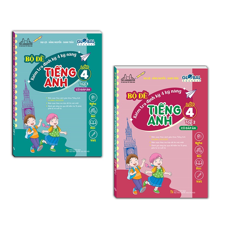 Sách - Combo 2C GLOBAL SUCCESS - BỘ ĐỀ KIỂM TRA ĐỊNH KỲ 4 KỸ NĂNG TIẾNG ...