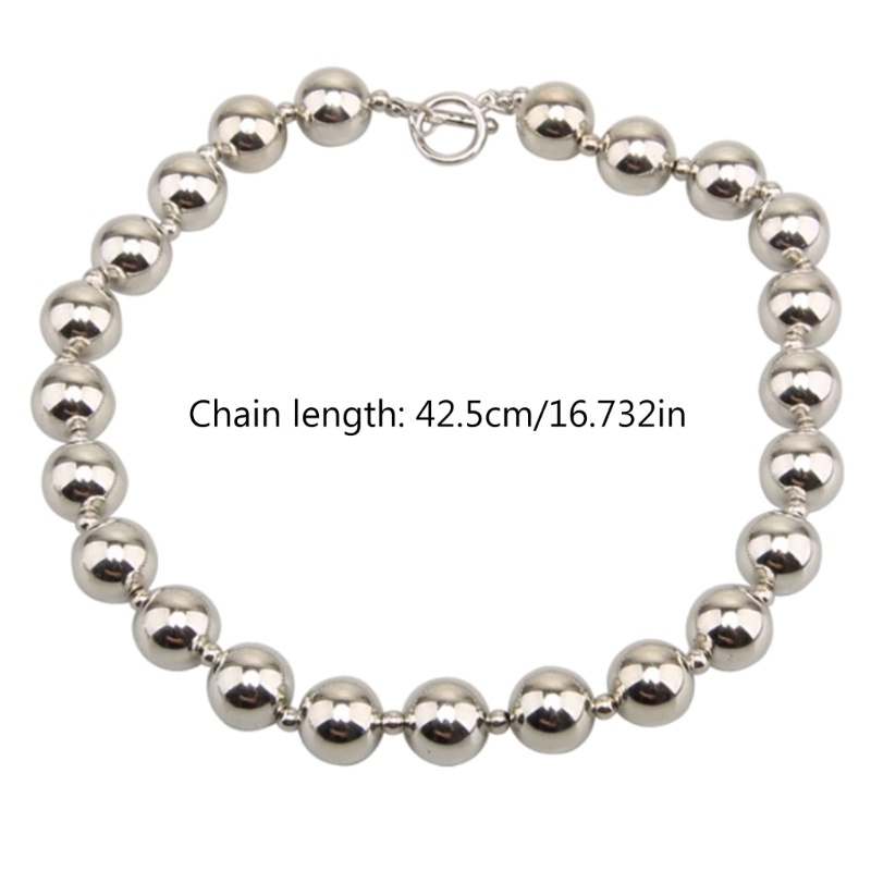 Coo Hợp kim tinh tế Đính cườm Neckchains Vòng cổ hạt thủ công Hạt hợp kim bạc