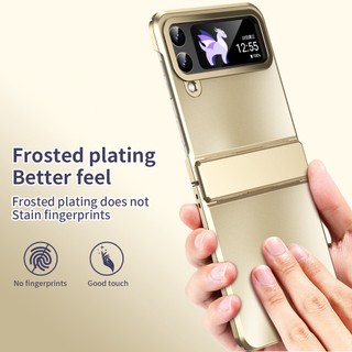 Vỏ Bản Lề Mạ Sang Trọng Cho Samsung Galaxy Z Flip 6 Flip 5 Z Flip 4 5G Ốp Lưng Bảo Vệ PC Mờ Chống Sốc Ốp lưng Z Flip 3