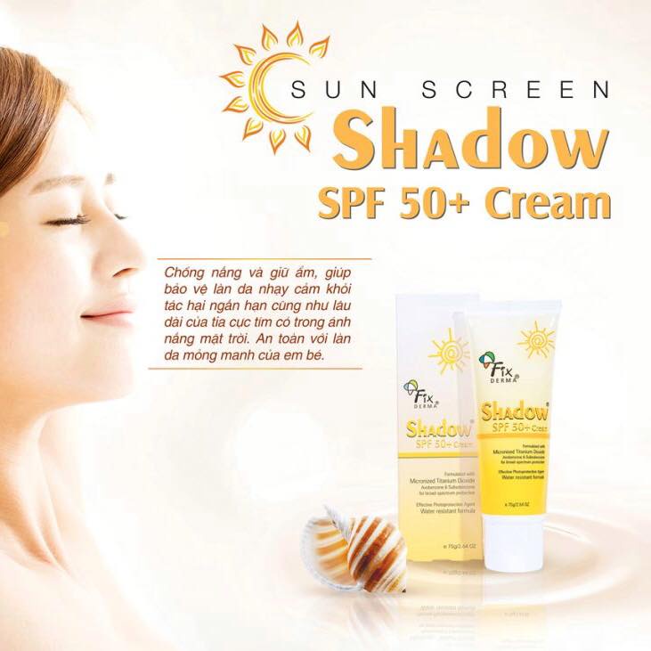 Fixderma Shadow Kem chống nắng Fixderma Shadow SPF 50+ PA+++ 75g!!!