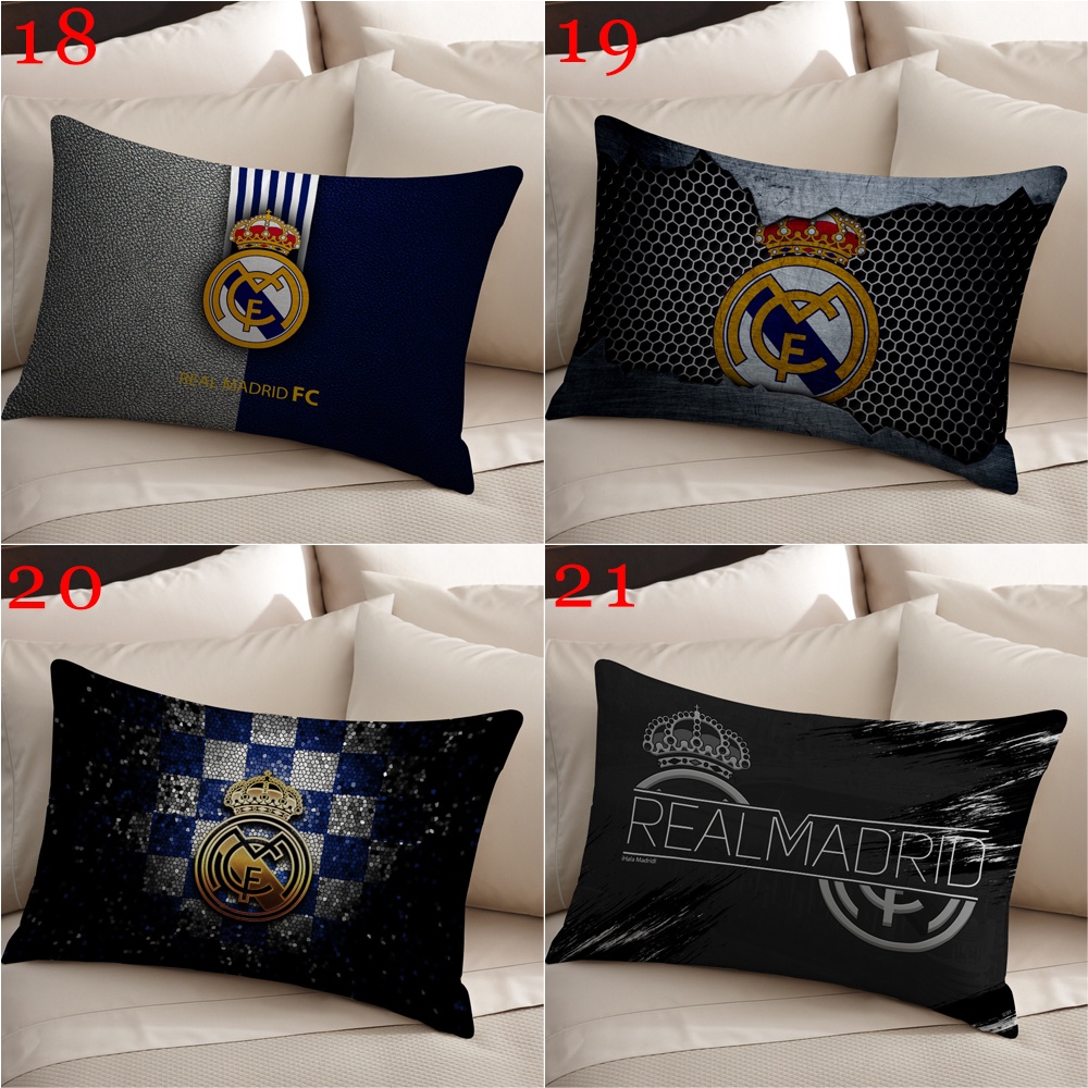 Áo Thun In Logo real madrid Thời Trang Năng Động Vỏ Gối polyester In logo Câu Lạc Bộ Bóng Đá Một Mặt Trang Trí Nhà Cửa Làm Quà Tặng Tốt Nhất (Không Có Lõi)