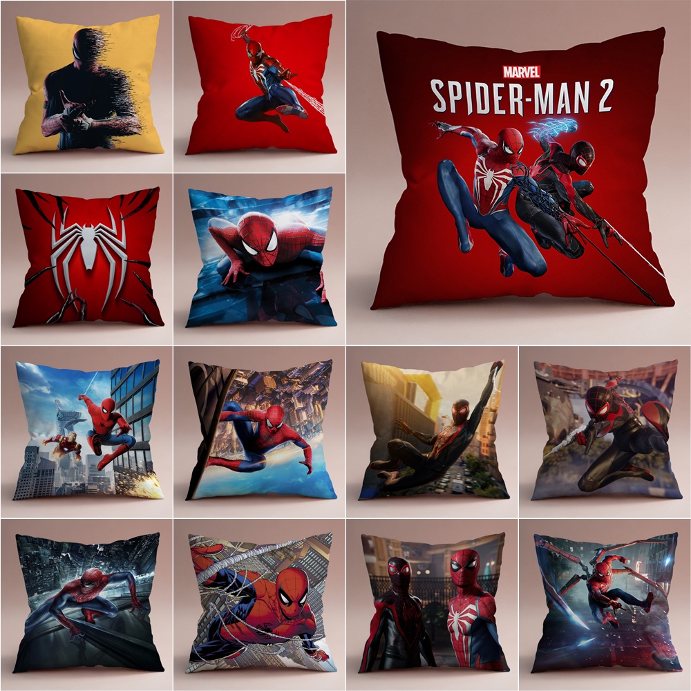 Marvel Vỏ Gối In Hình Người Nhện 2 Một Mặt Trang Trí Phòng Khách / sofa / Xe Hơi / Quà Tặng Cho Bé (Không Có Lõi)