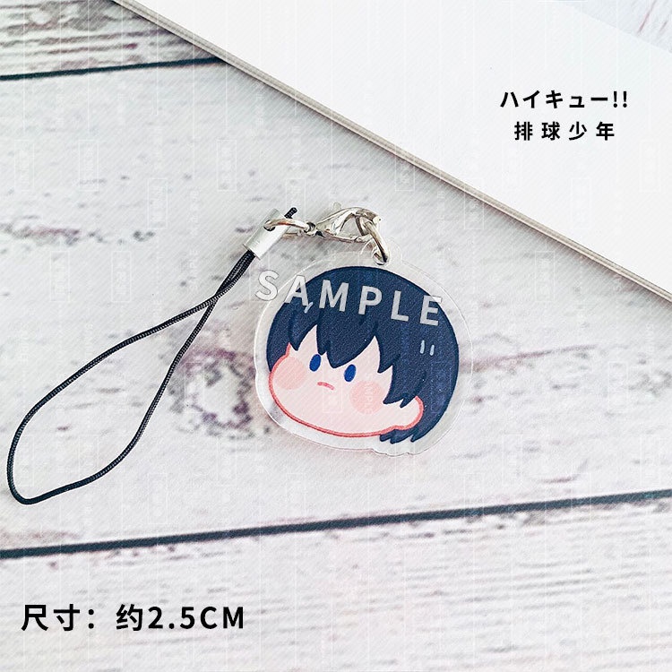 Mặt Dây Treo Điện Thoại HAIKYUU Hyuga Hinata Kageyama Toru Kawaji Takayumi Sugawara Taka mica móc khóa anime