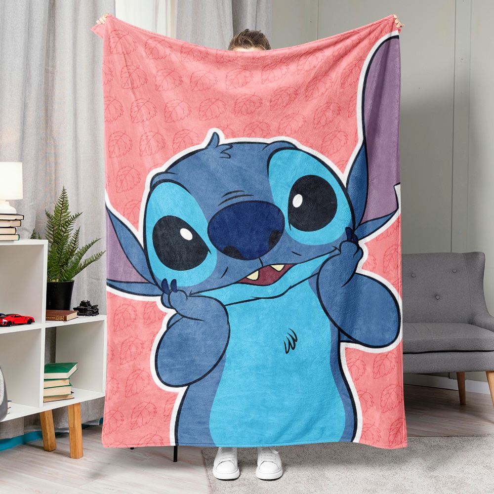 Hoạt Hình Chăn flannel In Hình stitch Và angela Đáng Yêu