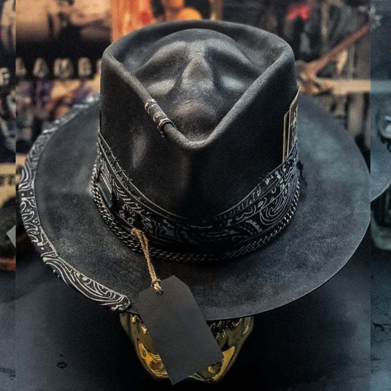 Jenniferab Skull Cowboy Cap Vui nhộn và sống động Mũ cao bồi trang trí gia đình