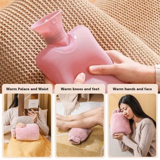 Túi đựng nước nóng RISEDOT, Bình nước nóng làm dịu đau 1 / 2L, Dày mềm Gói nóng nước nóng Pad cổ vai