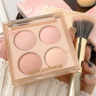Kakashow Phấn Má Hồng Bốn Màu Lì Tự Nhiên Trang Điểm Tạo Khối Cho Nữ
