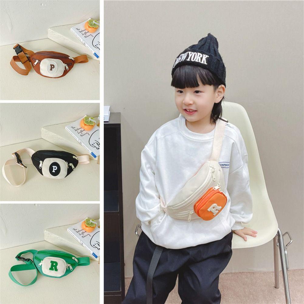 [Vận chuyển nhanh] Túi trẻ em MINIMALY, Túi đeo chéo dung tích lớn bằng vải Canvas, Túi đeo chéo nhiều lớp trọng lượng nhẹ