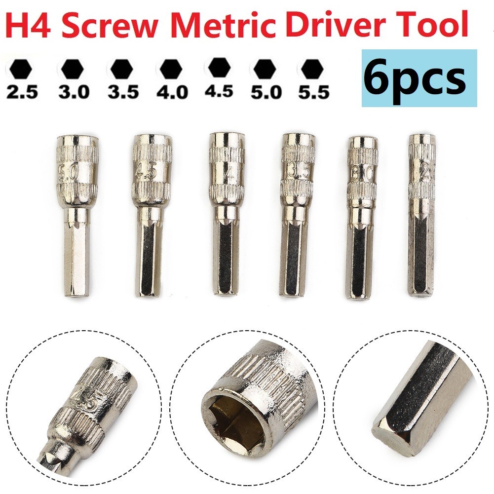 Dụng Cụ Tua Vít Lục Giác 6 Trong 1 2.5 / 3 / 3.5 / 4 / 4.5 / 5mm h4 Chuyên Dụng