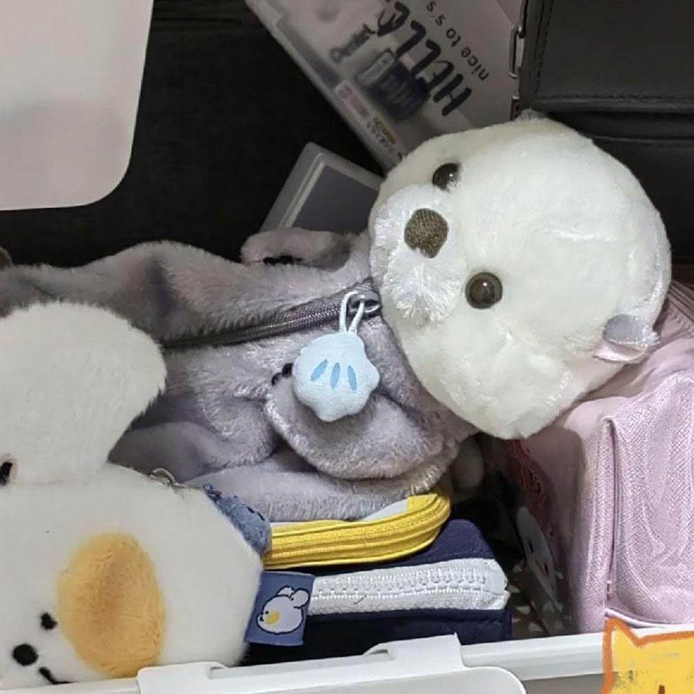 Hộp đựng văn phòng phẩm ITRUMPET, Túi đựng văn phòng phẩm búp bê Otter biển dung tích lớn, Túi đựng bút sang trọng di động