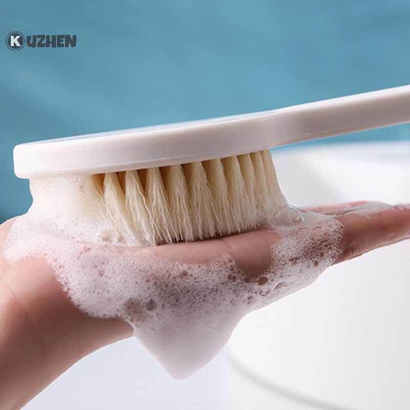 Kuzhen Bàn Chải Tắm Chà Lưng Tẩy Tế Bào Chết Mát Xa Cơ Thể Tay Cầm Dài