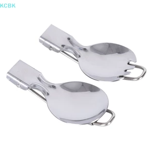 Bộ Dụng Cụ Ăn Uống Gồm Thìa / Nĩa Gấp Gọn Tiện Dụng Cho Dã Ngoại [bk] [bk]