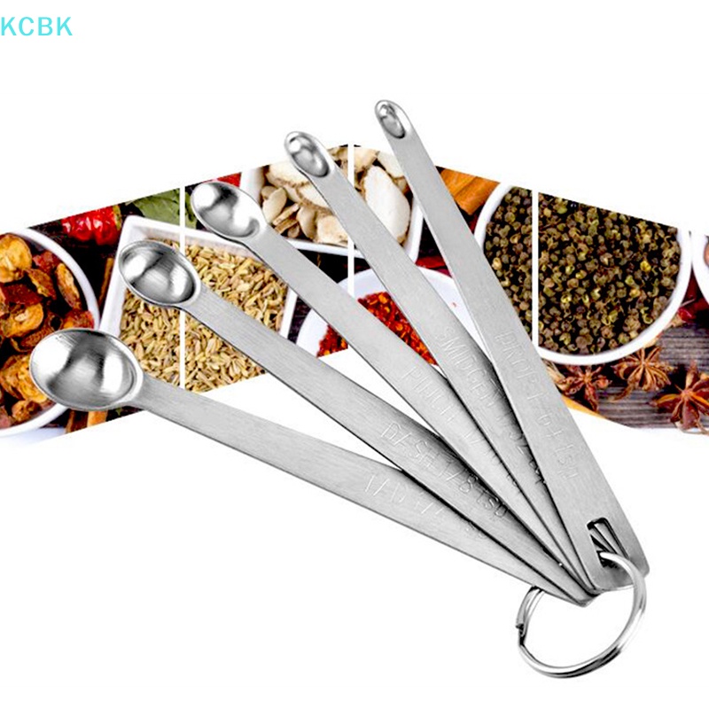 Bộ 5 Muỗng Đo Lường Gia Vị Bằng Thép Không Gỉ