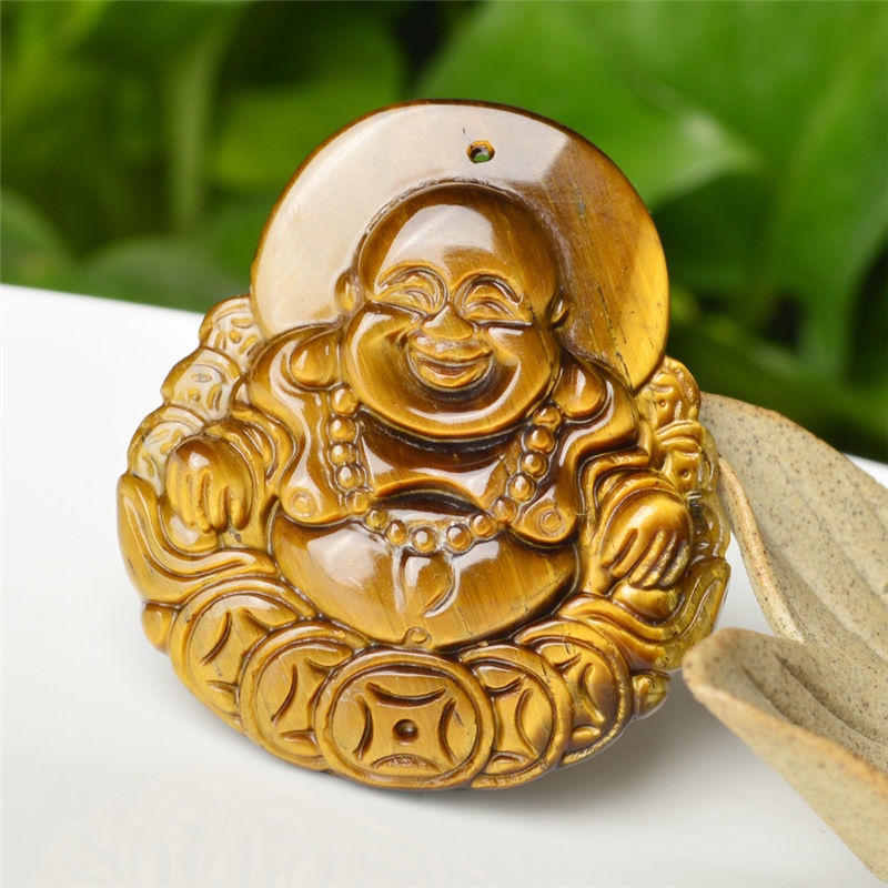 Mặt Dây Chuyền Hình Phật Bằng Đá Mắt Hổ Thời Trang