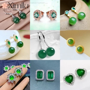 ⭐ Khuyên Tai Mã Não Đính Đá Mã Não Phong Cách retro Cá Tính Dành Cho Nữ