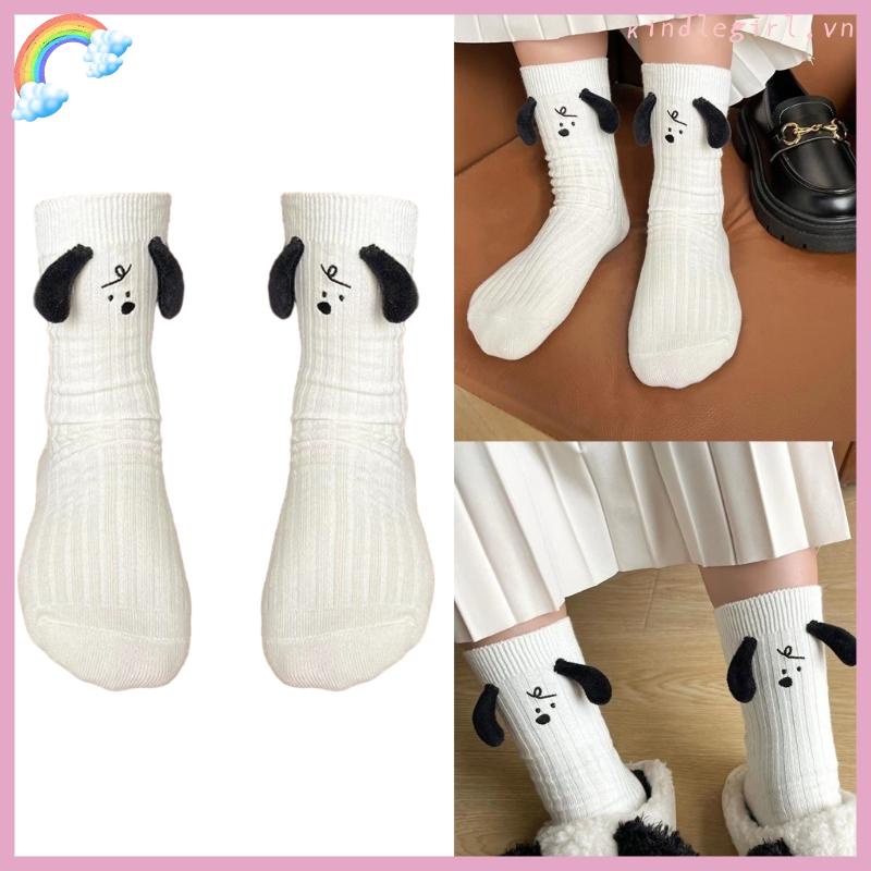 King Vớ Dệt Kim Hình Cún Bông 3d Dễ Thương Vui Nhộn Đường Phố