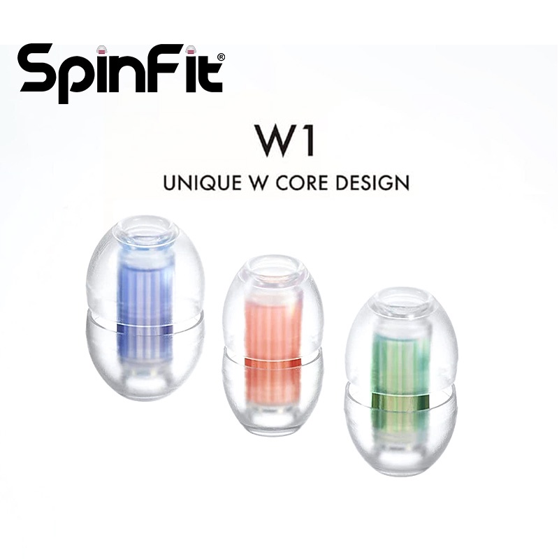 SPINFIT W1 Spinner Nút Bọc Tai Nghe w1 Bằng Silicon Hình Chữ w Hai Lõi Chuyên Dụng