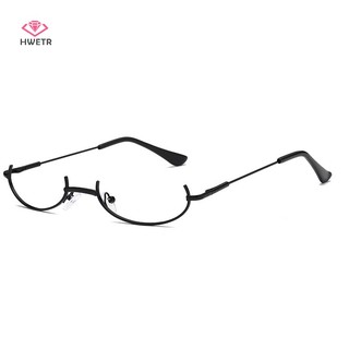 Mắt Kính Nửa Gọng Kim Loại Không Tròng Kèm Dây Xích Cổ Điển Cho Nữ Mới