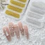 Hộp Hạt Cườm Kim Loại 0.4mm-3mm Màu Vàng / Bạc / Trắng Trang Trí Móng Tay 3D