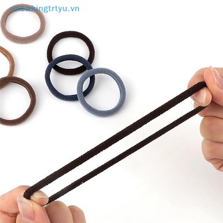 Set 50 Dây Buộc Tóc Co Giãn 4cm Màu Trơn Đơn Giản Dành Cho Nữ
