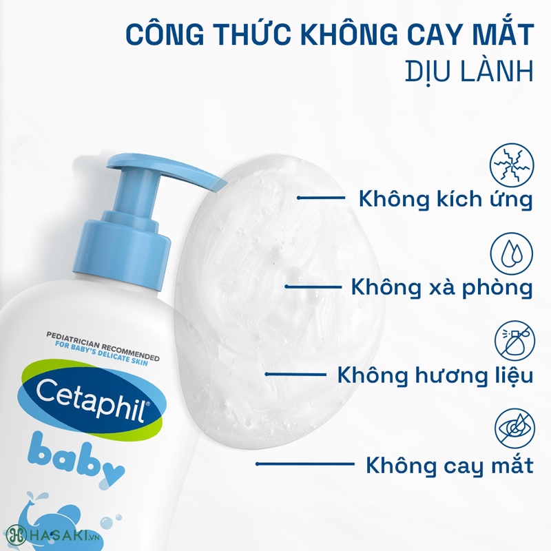 Sữa Tắm Gội Cho Bé Cetaphil - Sữa Tắm TiBong Store Kiêm Dầu Gội Baby Gentle Wash & Shampoo Dịu Lành Cho Bé 400ml