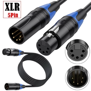 BTM 50cm 1 8m 300cm 5m 10m 5Pin Đầu Nối XLR Dây Kết Nối Nam Đến Nữ Dây DMX512 Cáp Cho Máy Trộn Micro