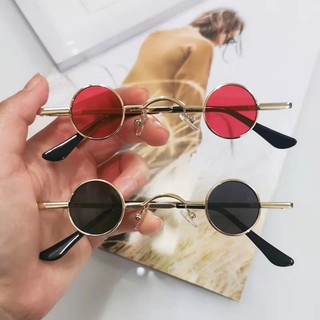 Siêu Nhỏ Khung Tròn Retro Kính Mát Dành Cho Nam Nữ Mini Khung Tròn Bàn Kính Mát Hip-hop